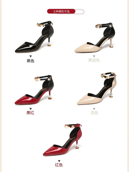 Pointed Toe Buckles Strap Stiletto Heels |  Party Heels