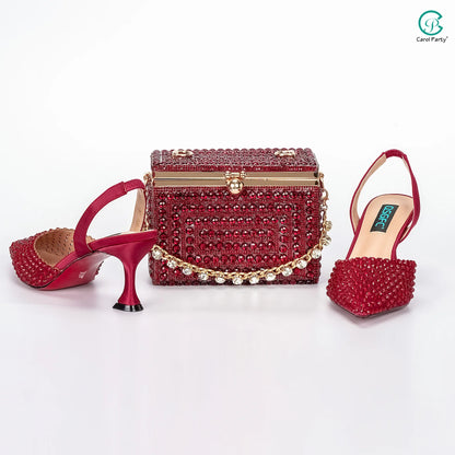 High Heels Shoes And Bag for  Wedding Party | Women Fashion