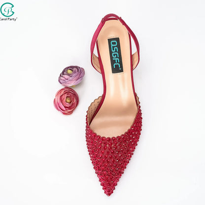 High Heels Shoes And Bag for  Wedding Party | Women Fashion