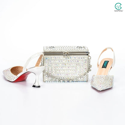 High Heels Shoes And Bag for  Wedding Party | Women Fashion